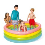 piscina gonflabila rainbow 4 inele 168 x 46 cm intex 56441