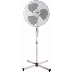 Ventilator camera, de podea, 42W, 3 trepte de viteză, elice 40 cm, oscilație 85°, protecție termică, înălțime ajustabilă, gri