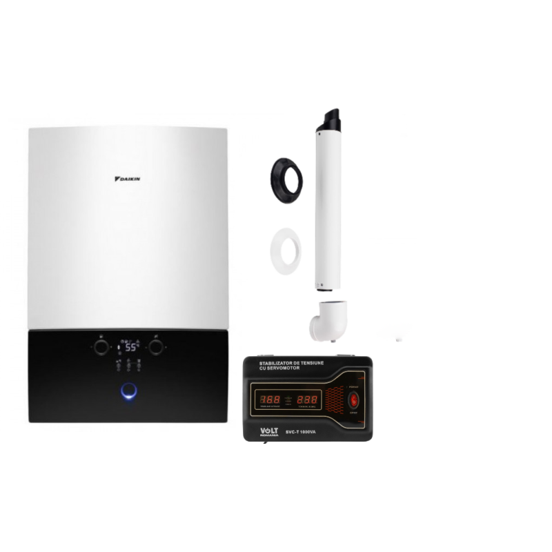 Centrala termica cu condensare Daikin 24KW Cadou : Stabilizator de tensiune si Kit de Evacuare
