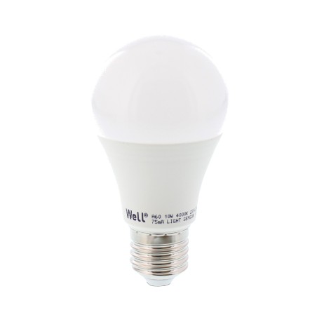 Lampi Iluminare, Bec cu LED cu senzor lumina A60 10W lumina naturala Well Cod EAN: 5948636034554 -1, dioda.ro