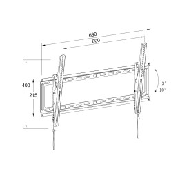 Suporti TV, Suport TV LCD de perete 32"-80" inclinabil cu snur Well -1, dioda.ro