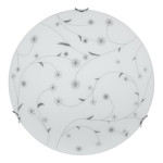 plafoniera flower alb+negru led 18w 6400k