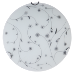 plafoniera flower alb+negru led 18w 3000k