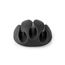 organizator de cabluri  3 sloturi  max 5.3mm  set 4 bucati  negru  nedis
