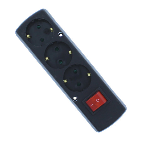 multipriza 3 prize  intrerupator  negru gn-370sws plastrol