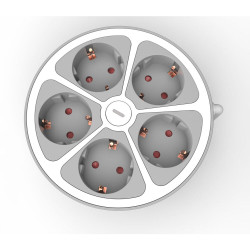 prelungitor 5 prize  cablu 3x1.5mmp  1.4m  alb  technik