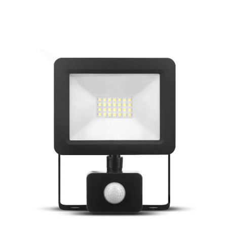 proiector led cu senzor 20w 1800lm ip66 6000k negru  modee