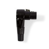 conector xlr 3-pini mama cotit  negru  nedis