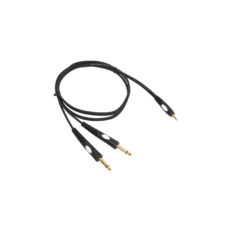 cablu jack 3.5 stereo - 2x jack 6.35 mono 3m