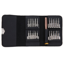 set surubelnite de precizie torx 25in1 cu husa piele