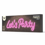 reclama luminoasa neon led lumina roz model let's party