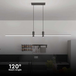 corp iluminat led suspendat 19w 4000k 80cm x 115cm - negru