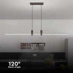 corp iluminat led suspendat 19w 4000k 80cm x 115cm - negru corp iluminat led suspendat 19w 4000k 80cm x 115cm - negru