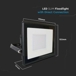 reflector led 50w 6400k alb rece, cip samsung