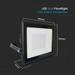 reflector led 50w 6400k alb rece, cip samsung