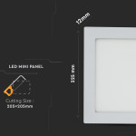 panou led patrat incorporabil 18w 3000k alb cald