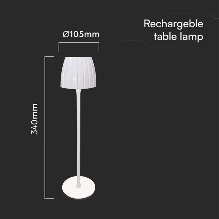 lampa led masa 2.7w 3in1 dimabil - alb