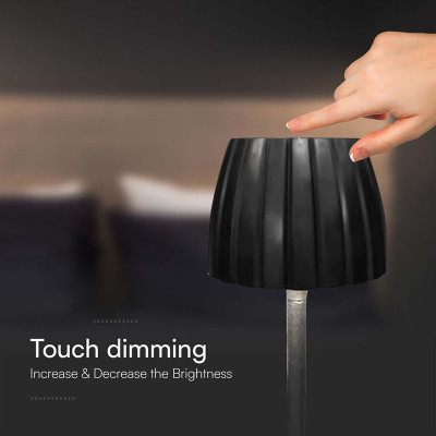lampa led masa 2.7w 3in1 dimabil - negru