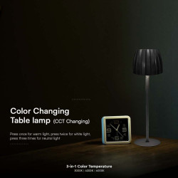 lampa led masa 2.7w 3in1 dimabil - negru