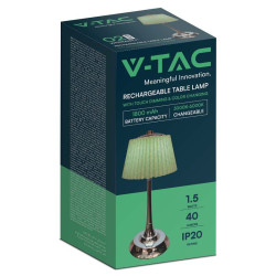 lampa led masa 1.5w 3in1 dimabil - verde/crom