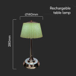 lampa led masa 1.5w 3in1 dimabil - verde/crom