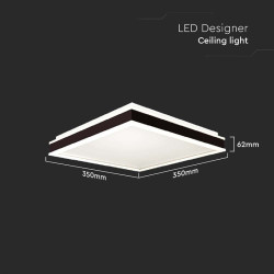 plafoniera led 18w 3in1 - negru
