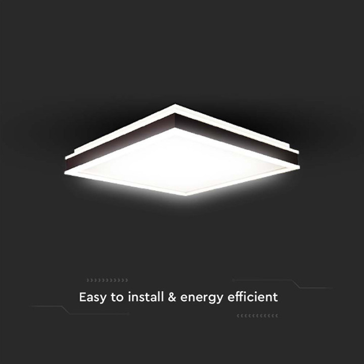 plafoniera led 18w 3in1 - negru