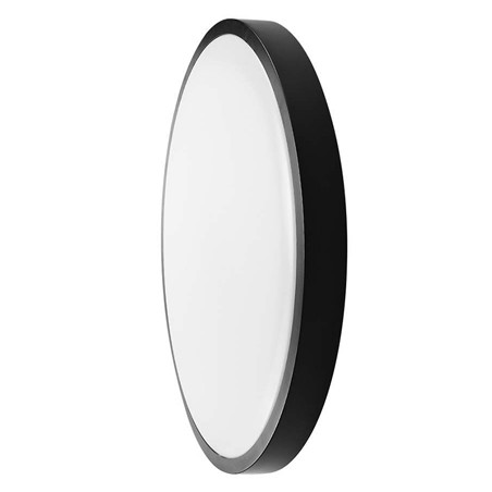plafoniera led 36w ip44 6500k alb rece - negru