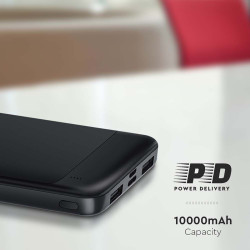 power bank 10000mah fast charge - negru