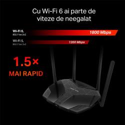 router 4 porturi gigabit wi-fi 6 ac1800 mercusys
