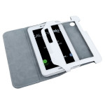 husa alba piele eco samsung galaxy tab p3100