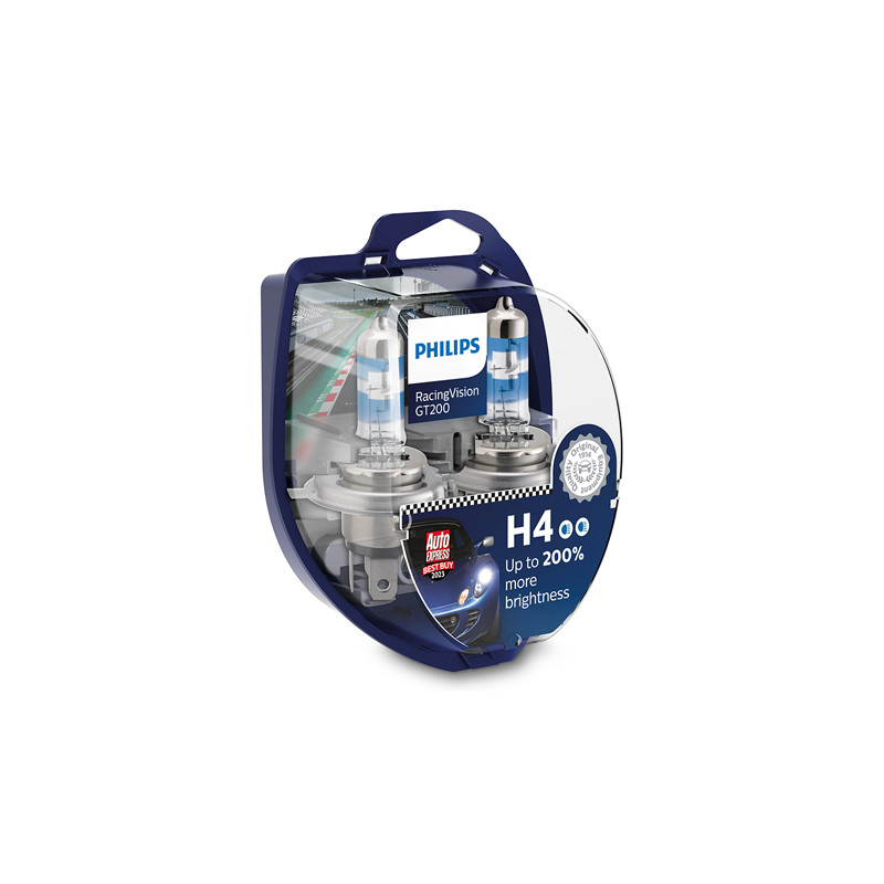 set 2 buc becuri auto h4 racing vision philips