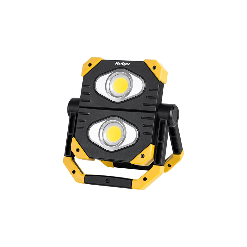 reflector led 2x 9.5w cob acumulator 3.7v 5ah rebel