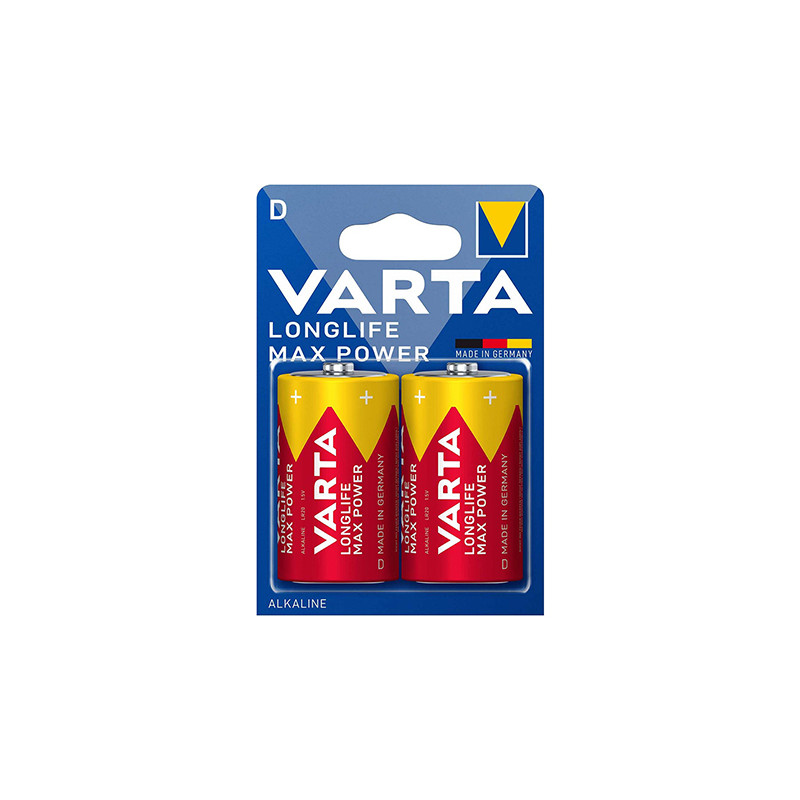baterie alcalina lr20 max power varta blister 2 buc