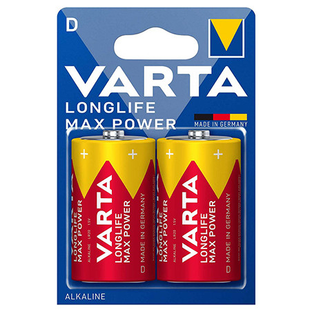 baterie alcalina lr20 max power varta blister 2 buc
