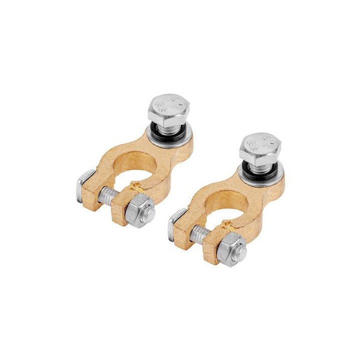 set 2 borne baterie + / -