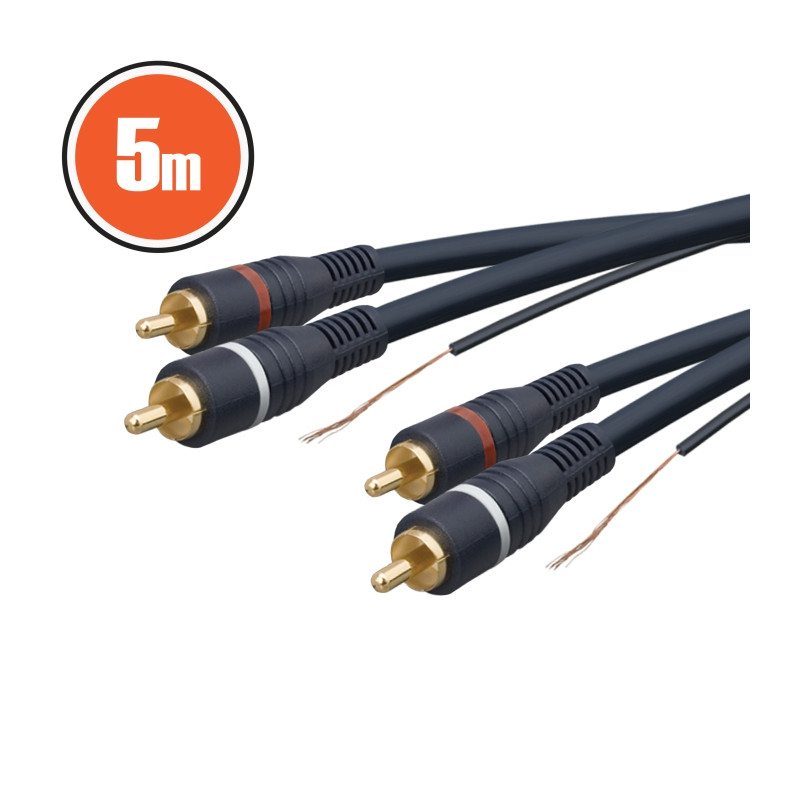 cablu rcafisa 2 x rca-fisa 2 x rca5,0 m