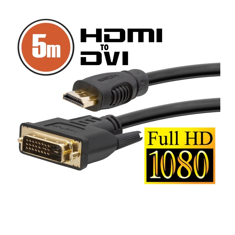 cablu dvi-d / hdmi • 5 mcu conectoare placate cu aur cablu dvi-d / hdmi • 5 mcu conectoare placate cu aur