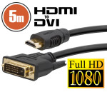 cablu dvi-d / hdmi • 5 mcu conectoare placate cu aur cablu dvi-d / hdmi • 5 mcu conectoare placate cu aur