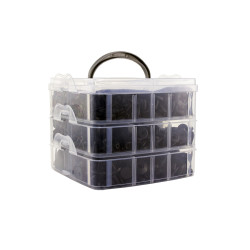set de 620 de cleme din plastic + 5 unelte carguard
