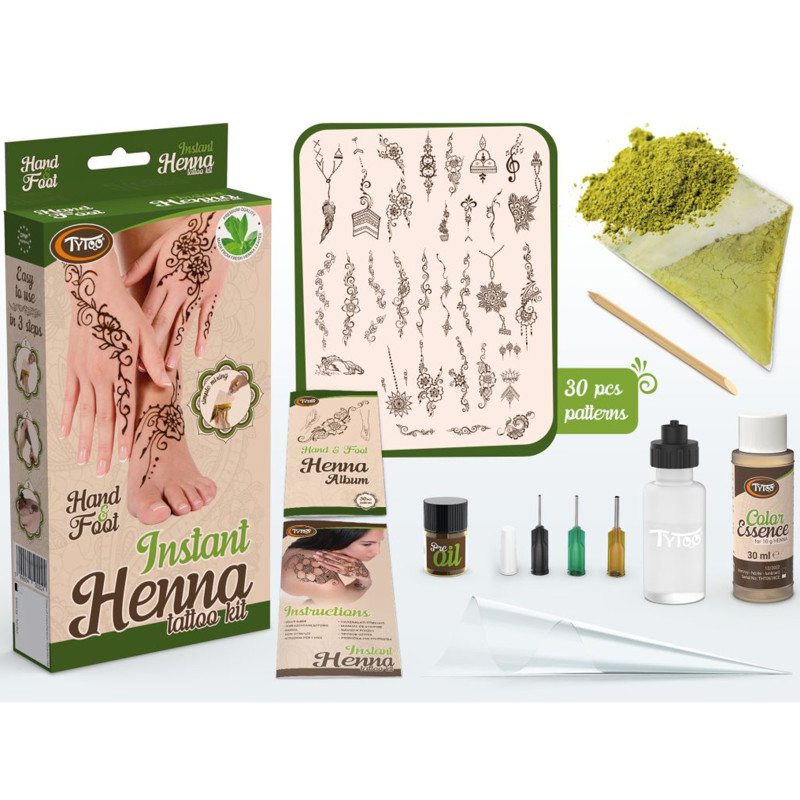 set henna instant - tatuaj pentru maini si picioare