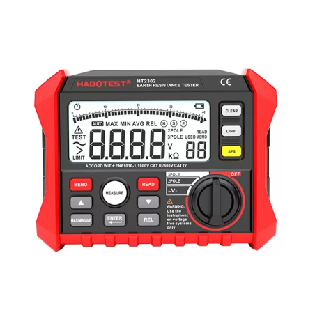digital tester de rezistenta la impamantare habotest ht2302
