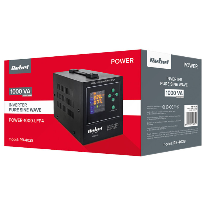 ups centrale termice sinus pur 1000va 700w 12v rebel