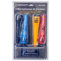 set 4 microfoane diverse culori