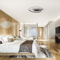 candelabru led dimabil 48w 3000k 62x62x10cm - negru