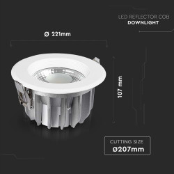 spot led cob incorporabil 40w 4500k alb neutru