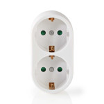 stecher dublu nedis 2x schuko protectie contacte alb stecher dublu nedis 2x schuko protectie contacte alb