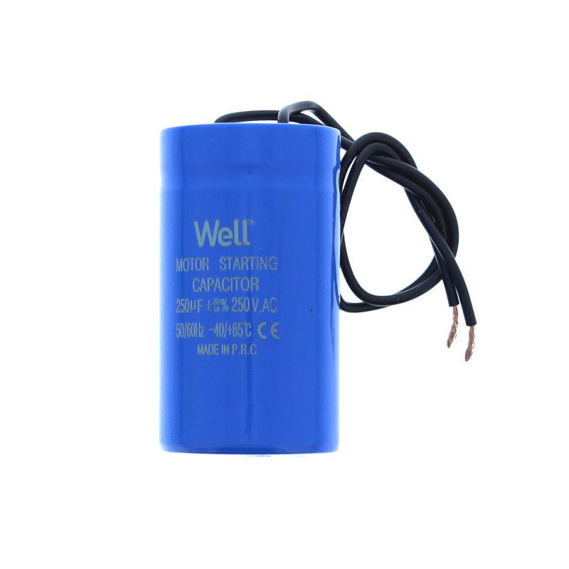 condensator pornire motor 250v 250uf cu fir  well