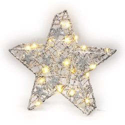 ornament craciun stea 3d cu 25 led-uri 2x aa goobay