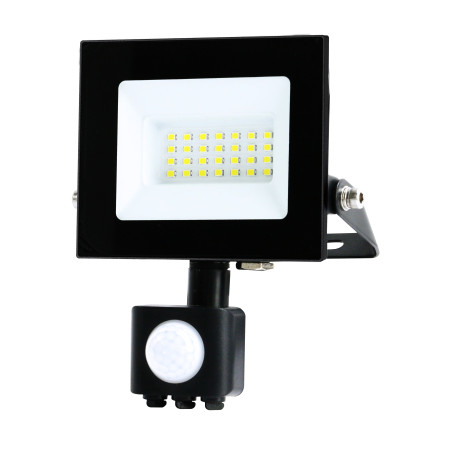 proiector led cu senzor 20w  2000lm  ip65  4000k  negru  well
